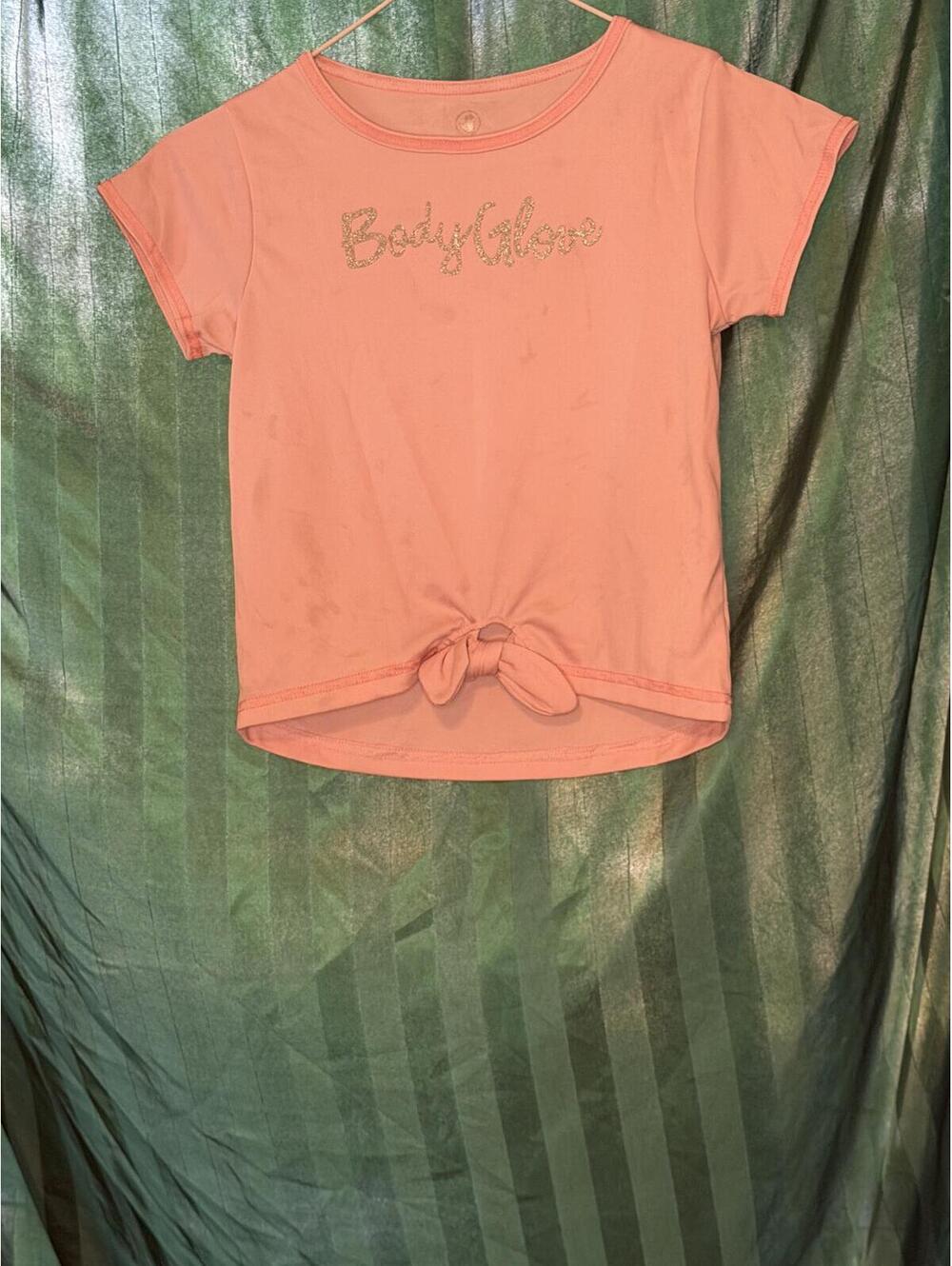 Body Glove Girls Pink Short Sleeve Tie Front T-Shirt Size 7